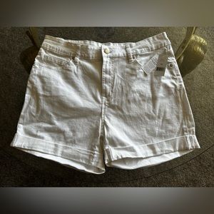 DIP Brand White Denim Shorts